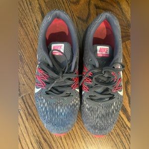 Nike Gray and Red Athletic Shoes